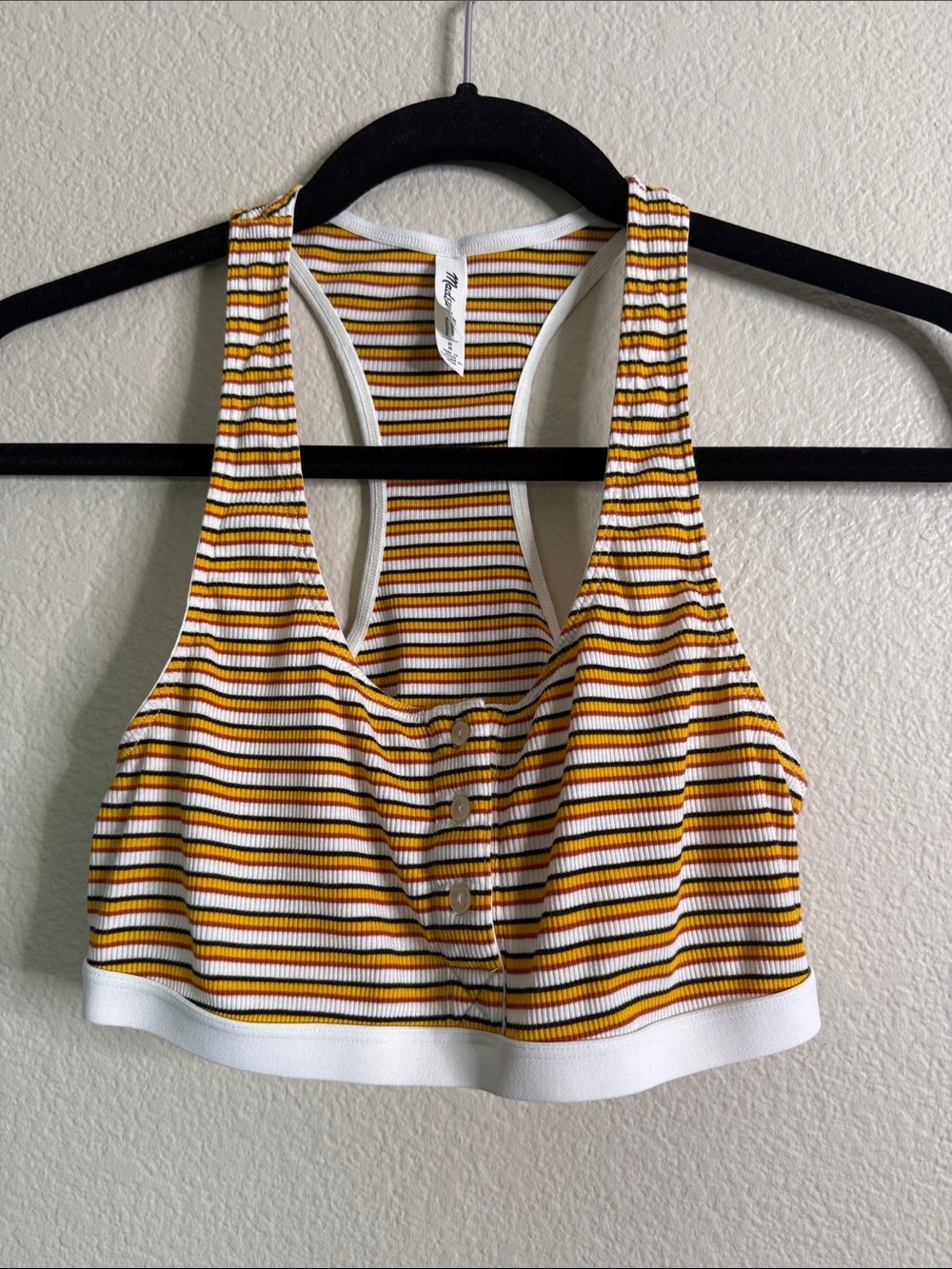 Madewell striped rib knit bralette medium EUC